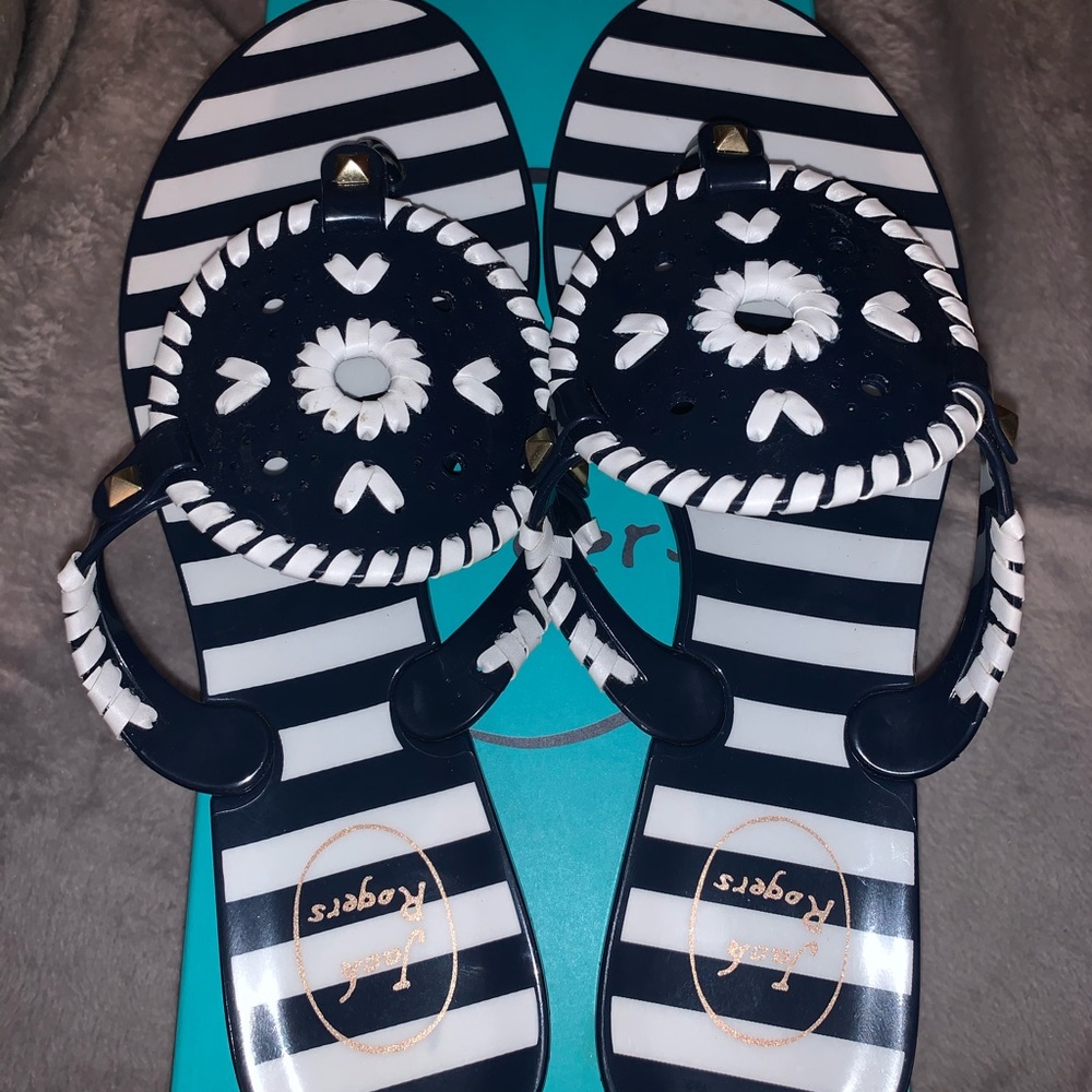 Jack Rogers striped georgica jelly sandal